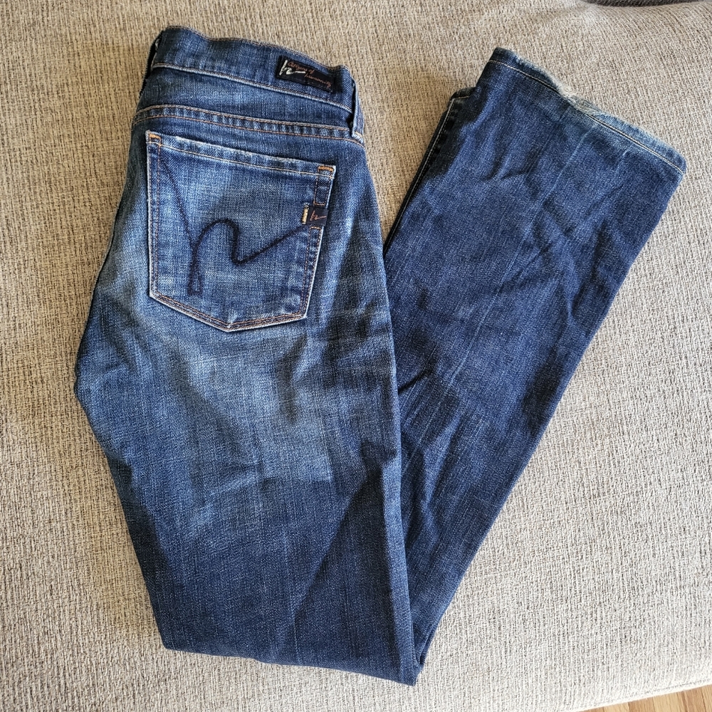 Citizens Of Humanity Kelly Stretch Low Waist Dark Wash Jeans Sz 26